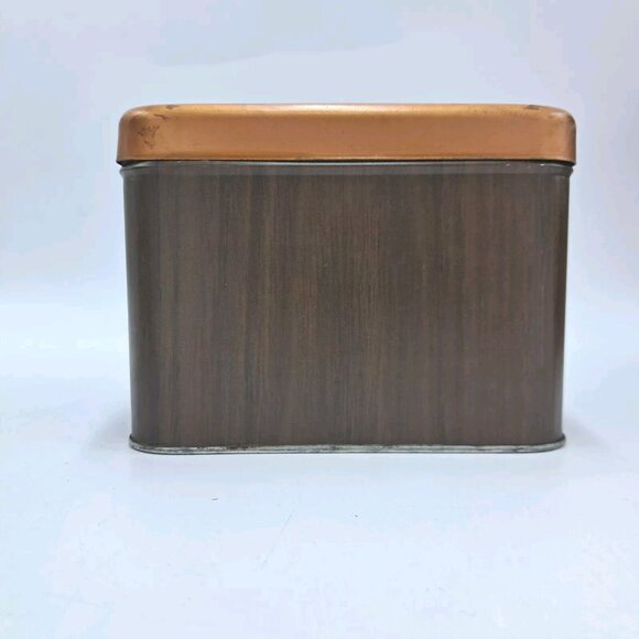 Kenmore Brown Metal Canister Set-Flour-Sugar-Coffee-Tea-Mid Century Kitchen-READ - Picture 10 of 16